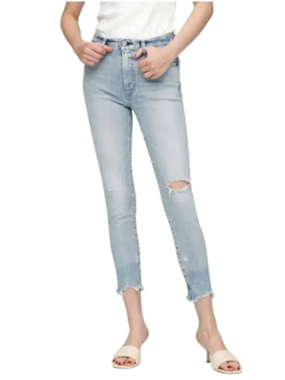 Moussy Vintage jeans Verna skinny high rise light blue sz24